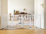 PaWz Wooden Pet Gate Dog Fence Safety White 800x 3MM PT1060-4XL-WH
