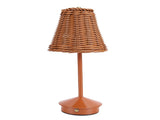 Boho Rattan Table Lamp LED Rechargeable Reading Light 3 Color Touch Control Dimmable Bedside Lamp V1294-YM0901-3119250083211