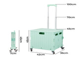 Folding Shopping Trolley Cart Portable Green STP1001-65L-GN