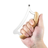 Bamboo Wood Handle Fascia Release Tool Stainless Steel Deep Muscle Massager Scraper for Body V1265-JK-17