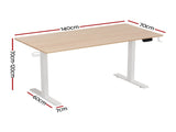 Artiss Standing Desk Sit Stand Touch Control Electric Oak 140CM HASD-B-S08-TOUCH-NW-AB