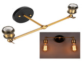 E27 Double Heads Wall Light Retro Style Wrought Iron Decorative Wall Lamp Fixture AC85265V V1294-YM0901-3119210016211