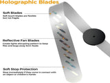 2 Pcs Picnic Fly Fans for Tables,Fly Repellent Fan Indoor Outdoor with Holographic Blades Keep Flies V1259-DP01-A-3609
