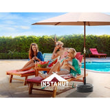 Instahut 51cm Outdoor Umbrella Base Round Stand Pod BASE-POLE-51X12