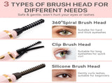360&deg Heated Lash Brush Rechargeable with 3 Brush Heads & 3 Temp & 5s Fast V1192-AZ-W-2711
