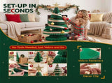 Jingle Jollys Paper Christmas Tree 87CM w/ Star Topper LEDs Xmas Decorations Kit Home Office Green PAPER-XMAS-TR-75-GN