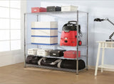 Modular Wire Storage 150x45cm Steel Shelving Chrome With Fixed Legs For Garage Warehouse Or Kitchen V63-841171
