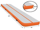 Powertrain Airtrack 20cm Thick 4m x 1m Inflatable Gymnastics Tumbling Mat Air Track - Orange IFM-HL-401-ORG