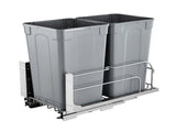 Pull-Out Trash Can, 27 QT x2 Double Under Mount Kitchen Waste Container, Heavy Duty Garbage V952-CFLJTDTHSST5PSCNSV0