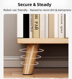 2x bedside table set wood grain drawers curved design bedroom furniture V360-ZC-FNBT0049-WTBG-2D-47X2