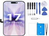 iPhone 17 Screen Replacement, 6.1 Inch Incell LCD Display Touch Screen Digitizer, Comes with Full V1293-0716671404411