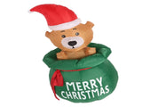 1.5m Christmas Inflatable Lovely Bear in Gift Bag with LED Light Yard Decoration Christmas Bear Blow V1294-YM0901-3115230113111