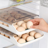 Egg Storage Box Stackable Plastic Egg Fridge Egg Storage With Lid Auto Scroll Egg V1188-MS-227-1219