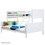 Kingston Slumber Triple Wooden Single Over Double Bunk Bed Frame for Kids, Convertible Design, White V219-BEDDBBKS03WA