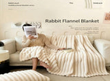 Thickened Rabbit Fleece Standard Blanket Soft Milk Fleece Office Home Nap Throw Starry Blue V1221-XM-LB5544-ZS195