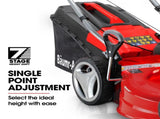 BAUMR-AG 18" 150cc Self Propelled Lawn Mower, 7 Height, Steel Deck, Cup Holders, 4-Stroke Petrol V219-MOWSPRBM18SA