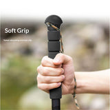 Hiking Stick Walking Staff - Outdoor Multitool Gear Trekking Pole Collapsible Retractable Premium V1192-AZ-W-0036
