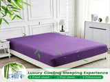 4 Piece Ultra Soft Bamboo Breathable Sheet Set -Hotel 2000TC Breathable Bed Sheets Set with 37 V1317-BAMBOO-AUK-4JT-PURPLE