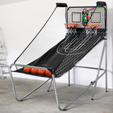 Basketball Arcade Game Electronic Scorer 8 Games Double Shoot Grey GAME-BAS-D-205-GR