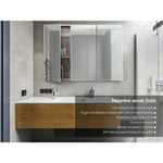 Cefito Bathroom Mirror Cabinet 900x720mm Oak BV-MC-6005-NT-AB