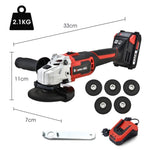 Baumr-AG 20V Cordless Angle Grinder 125mm 2Ah Lithium Battery Power Charger V219-TOLCLSBMRAAG3