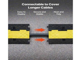 Cable Protector Ramp, 9,979 kg/axle Capacity, 2 Channel Heavy Duty Rubber Cord Hose Wire Cover, 55 x V952-SKCDLBHPD2CXPE7OK001V0