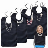 4 Pack Adult Bibs for Women, Reusable Adult Bibs for Eating with Crumb Catcher, Waterproof Washable V1369-AZ3-W-18911