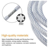 Stainless Steel Rope Hanging Kit, Nylon Coated Stainless Steel Cable, PVC Steel Cable Tensioner, for V1237-ZY-528-088
