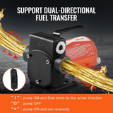 VEVOR Fuel Transfer Pump 12V 5.3 GPM 1/10 HP Diesel Pump with Auto Fuel Nozzle V952-FBBMG37GPM11Y1A3HV9