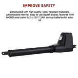 400KG Single Swing Auto Motor Remote Gate Opener With 20W Mono Backup Solar V63-952121