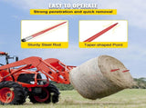 Pair Hay Spear 43" Bale Spear 3000 lbs Capacity, Bale Spike Quick Attach Square Hay Bale Spears 1 V952-CM45X1100-30002PCV0