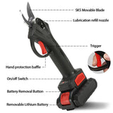Electric Pruner 2 Battery Cordless Secateur Branch Scissor Cutter Shears V201-W13627145