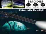 Baseball LED Flashlight Rechargeable Zoom Police Security Torch Baton Lamp Light V201-W13349285