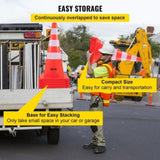 VEVOR Safety Cones, 6" x 36" Cones, PVC Orange Construction Cones, Reflective Collars V952-AQZYCQHBJ3636KKUBV0