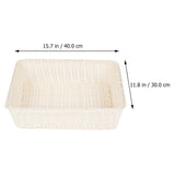 1Pcs Imitation Rattan Bread Basket Decorative Food Storage for Home Decoration V1370-AZ4-09668
