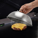 3X Griddle Accessories Heavy Duty 9in Wide Smashed Burger Melting Cheese Dome Cover Stainless Steel V1369-AZ3-W-11334