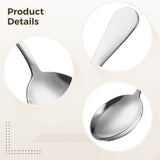 8PCS Large Serving Spoons, 9.7" x 2.5" Silver Stainless Steel Spoons for Buffet, Serving Spoons for V1369-AZ3-W-08572