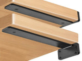 12 inch Black Hidden L Shelf Bracket Iron Floating Shelf Brackets Rustic V1107-117-69629-BLK-4PACK