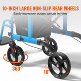 VEVOR 2 in 1 Rollator Walker Transport Chair for Seniors, Folding Rolling Walker Wheelchair Combo V952-EHYZXQCKJLQ8MZ3U6V0