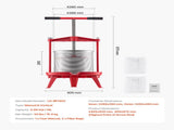 3.69 Gal/14L Fruit Wine Press, Stainless Steel Basket with Cross-beam and Triangular Structure, V952-GJYZJLSBXG142GNCWV0