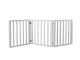 Wooden Pet Gate Dog Fence Retractable White 2000x 3MM PT1060-3-WH