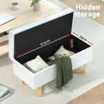 Artiss Storage Ottoman Blanket Box Criss-cross Linen White OTM-RTA-08-CRO-WH