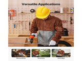 Leather Welding Cape Sleeve, Heavy Duty Flame Resistant Cowhide Safety Cape Sleeves for Men Women, V952-DPKDPKNPXLM0BW738001V0