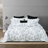 Bianca Gracie White Floral Printed Quilted Bedspread Set Double V442-BCA-BEDSPREAD-GRACIE-WHITE-DS