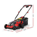 Giantz Lawn Mower Cordless 40V Battery Electric Lawnmower 34cm Width MOWER-LI34-RDBK