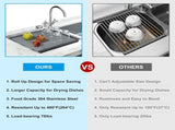 Roll Up Dish Drying Rack, Extra Large Dish Rack Over The, Multipurpose Stainless Steel Rollup V1259-DP01-A-2257
