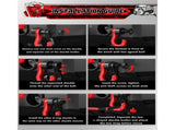 3/4" Separate Shackles, Break Strength Easy Open Towing Winch Shackles, Heavy Duty Shackles with V1192-AZ-W-0479