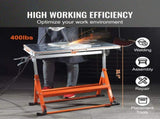 Welding Table 30" x 20", 400lbs Load Capacity Steel Welding Workbench Table on Wheels, Folding Work V952-KZDHZ400LB302X80EV0