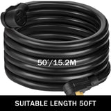 50Ft 50 Amp RV Power Cord Durable Heavy Duty RV Extension Cord Copper Wire RV Cord Power Supply V952-50CRVDYX000000001V0