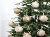 12 Pcs Christmas Ball Ornaments Shatterproof Linen Hanging Baubles for Christmas Tree Rustic V1237-ZY00B0F4CB3ZFD